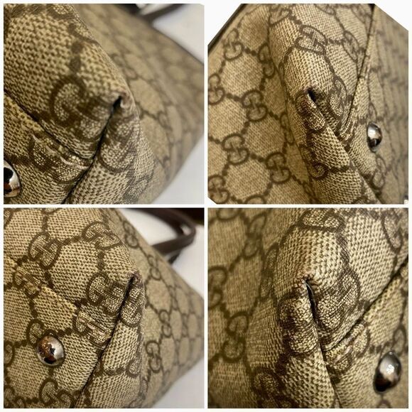 GUCCI GG Pattern Pvc/Leather tote Bag 💼 - Picture 13 of 17